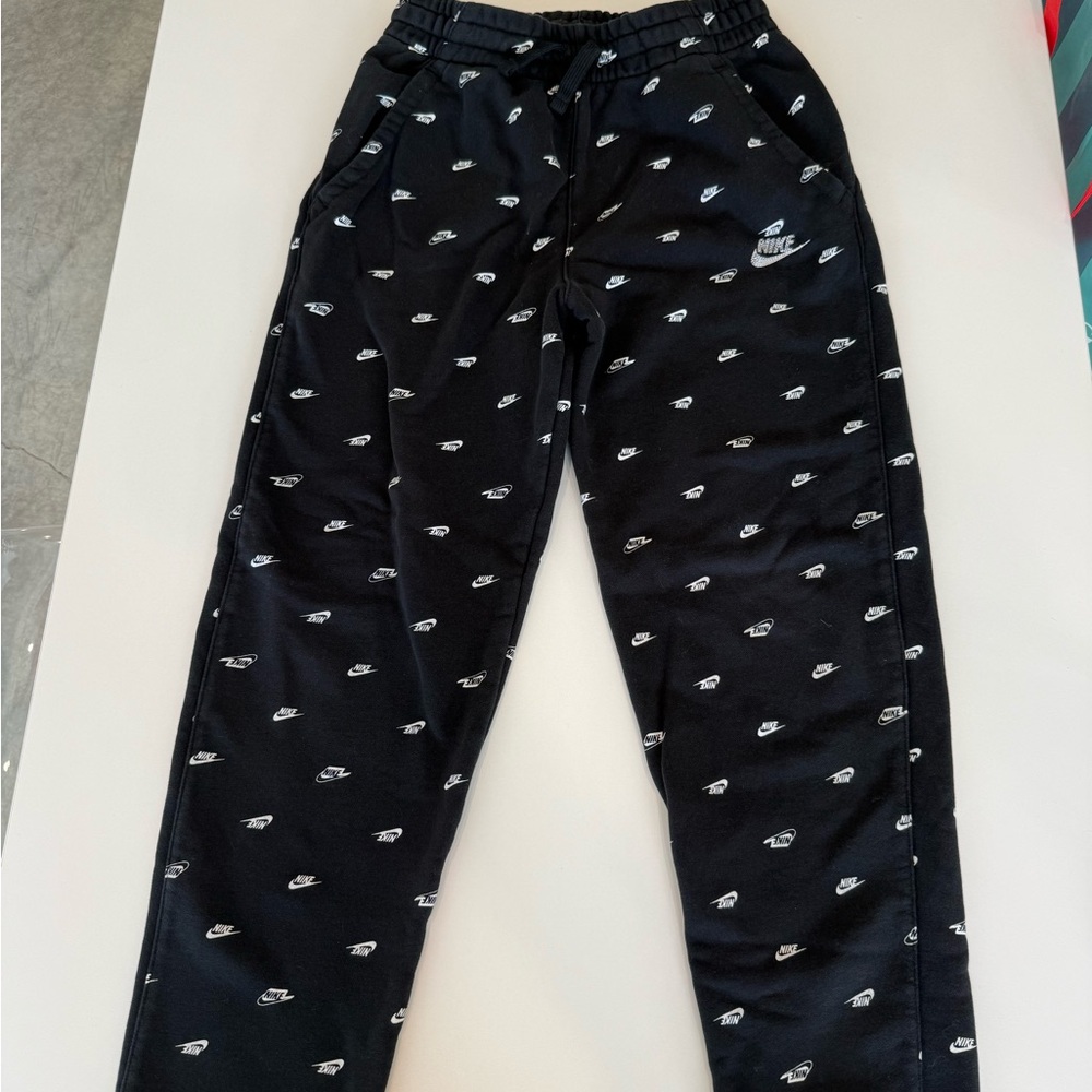 Nike Dark Gray Sweatpants with White Logo